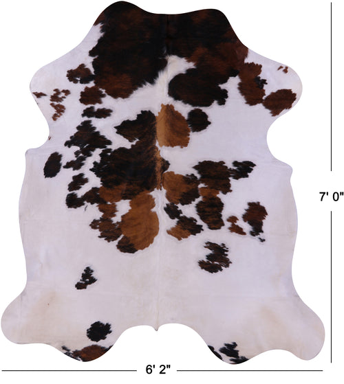 Tricolor Natural Cowhide Rug - X-Large 7'0
