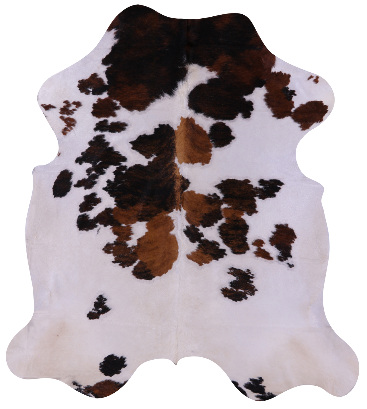 Tricolor Natural Cowhide Rug - X-Large 7'0"H x 6'2"W