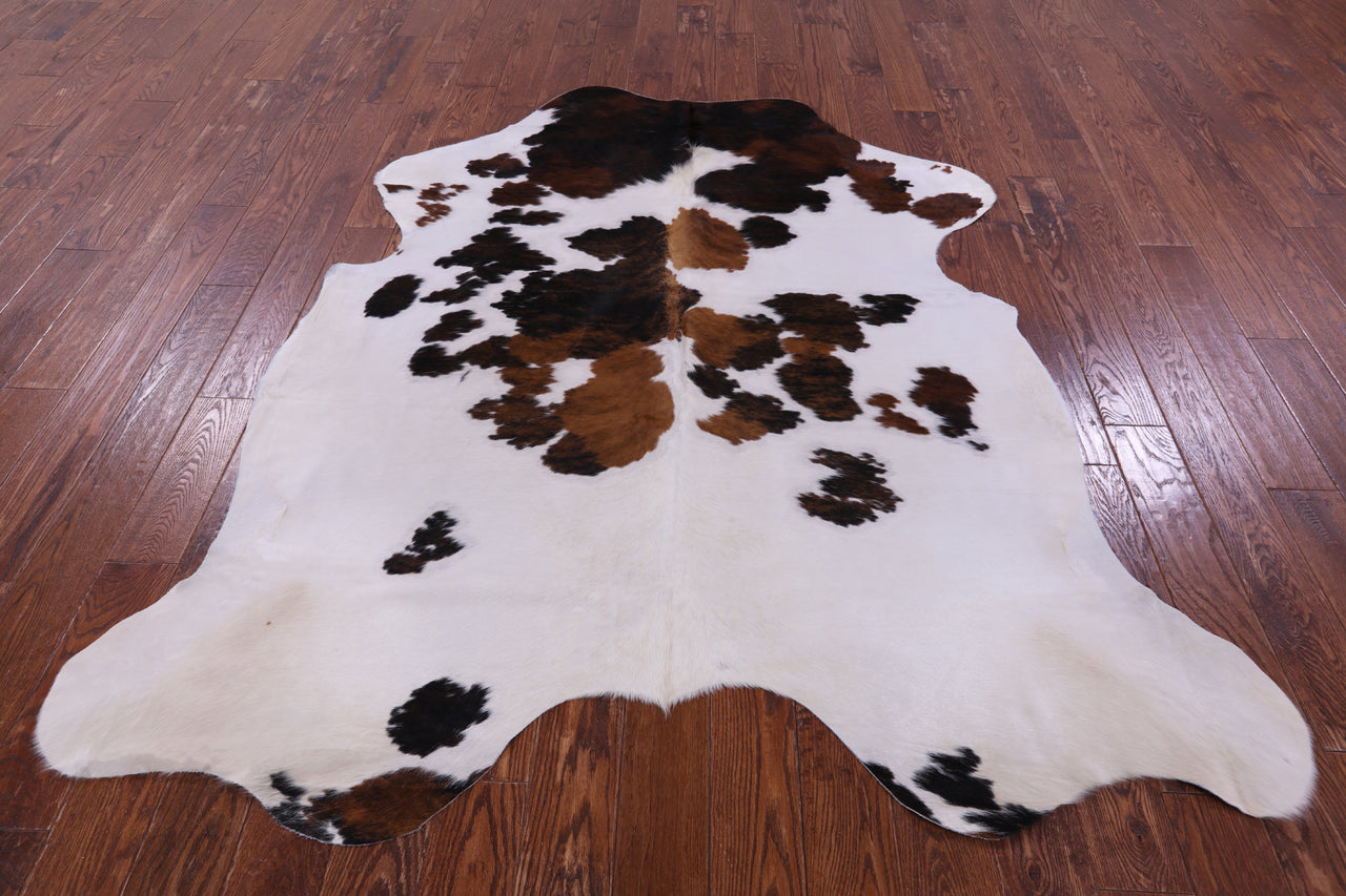 Tricolor Natural Cowhide Rug - X-Large 7'0"H x 6'2"W