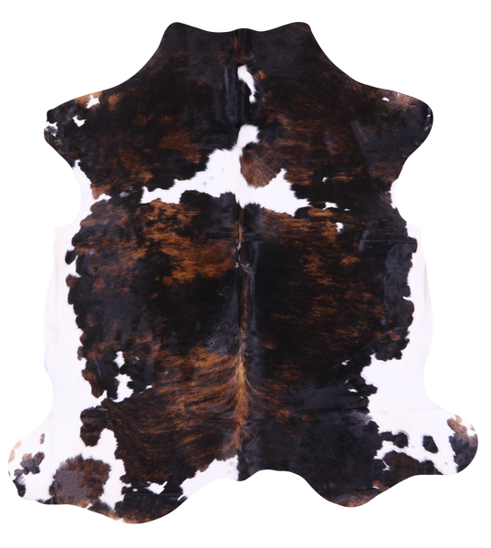 Tricolor Natural Cowhide Rug - XLarge 7'3"H x 6'9"W