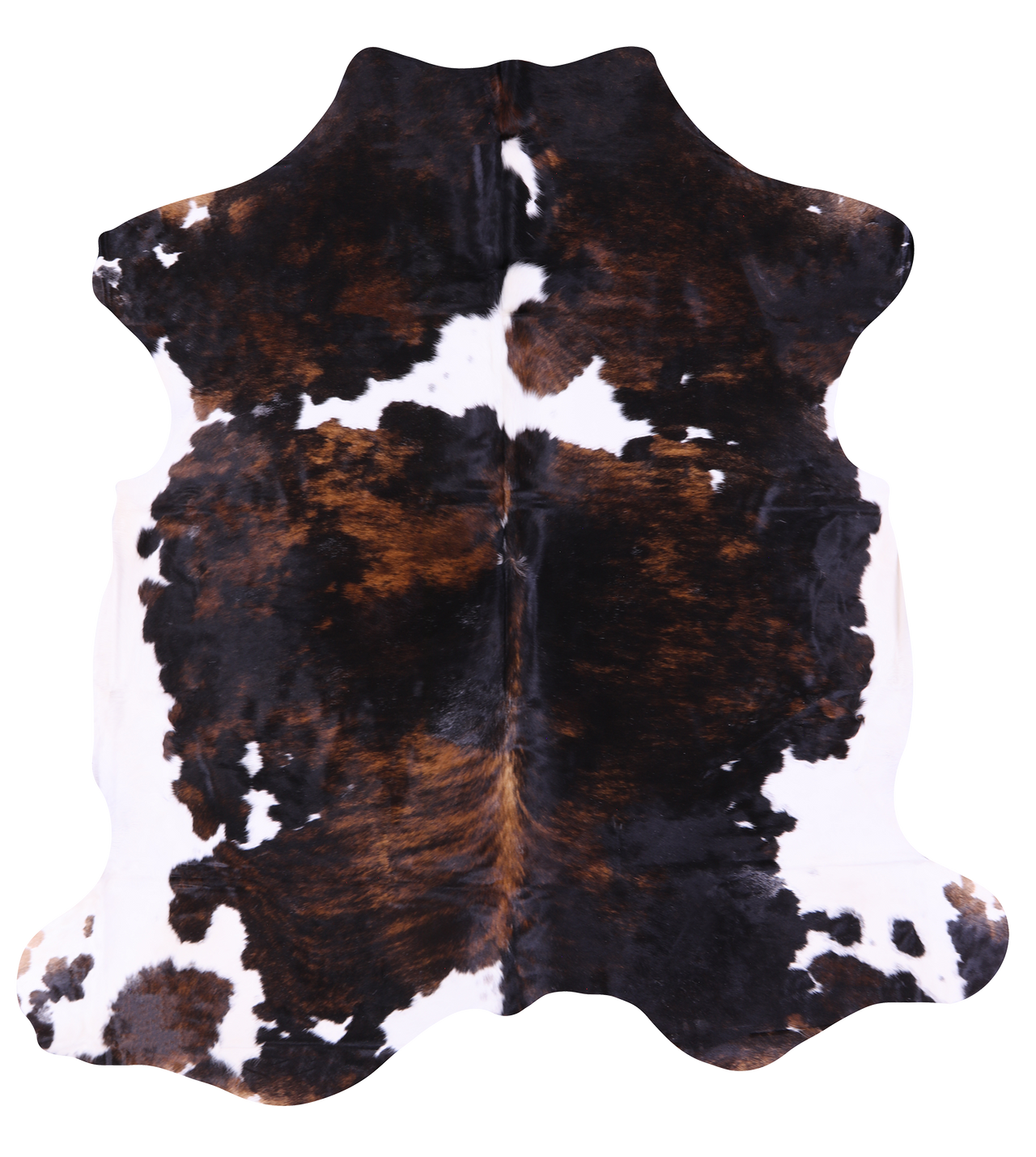 Tricolor Natural Cowhide Rug - XLarge 7'3"H x 6'9"W