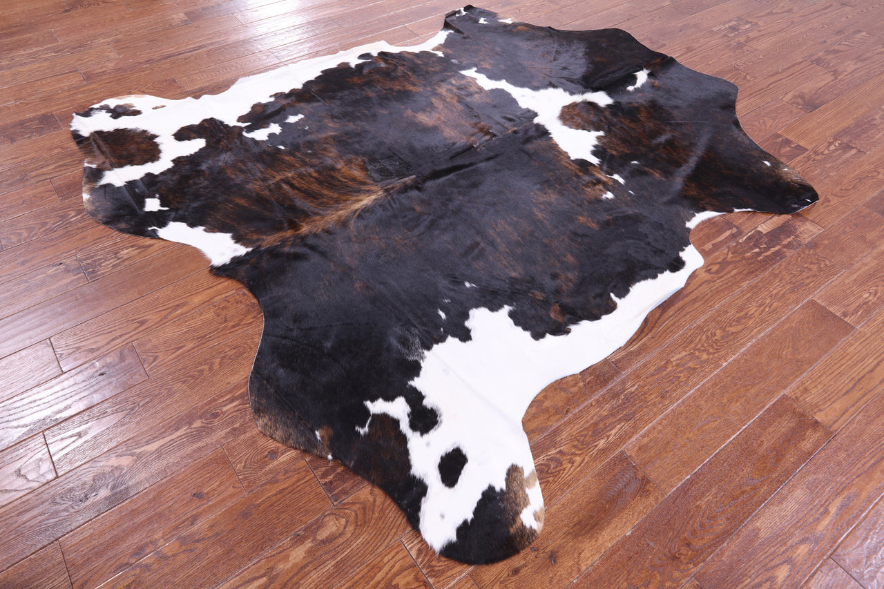 Tricolor Natural Cowhide Rug - XLarge 7'3"H x 6'9"W