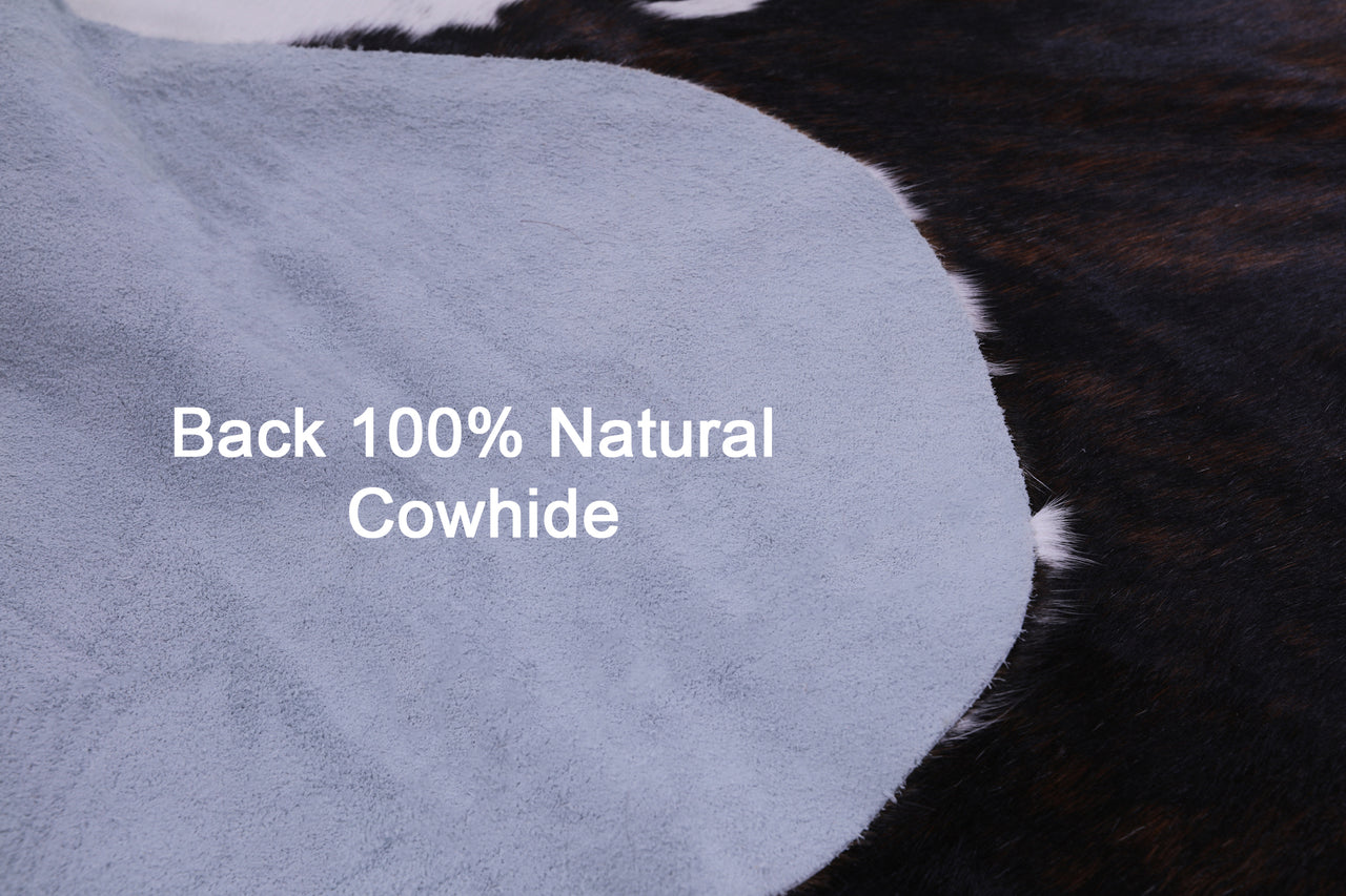 Tricolor Natural Cowhide Rug - XLarge 7'3"H x 6'9"W