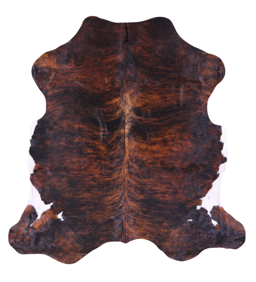 Dark Brindle Natural Cowhide Rug - X-Large 7'0