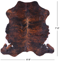 Thumbnail for Brindle Natural Cowhide Rug - XLarge 7'0