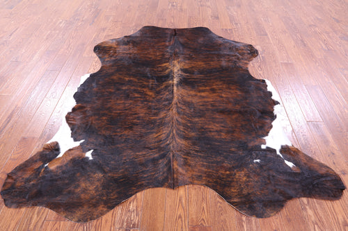 Dark Brindle Natural Cowhide Rug - X-Large 7'0