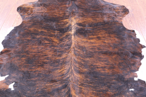 Dark Brindle Natural Cowhide Rug - X-Large 7'0