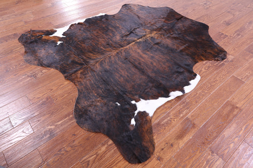 Dark Brindle Natural Cowhide Rug - X-Large 7'0