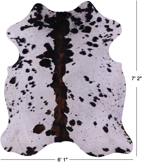 Salt & Pepper Natural Brown Cowhide Rug - X-Large 7'2