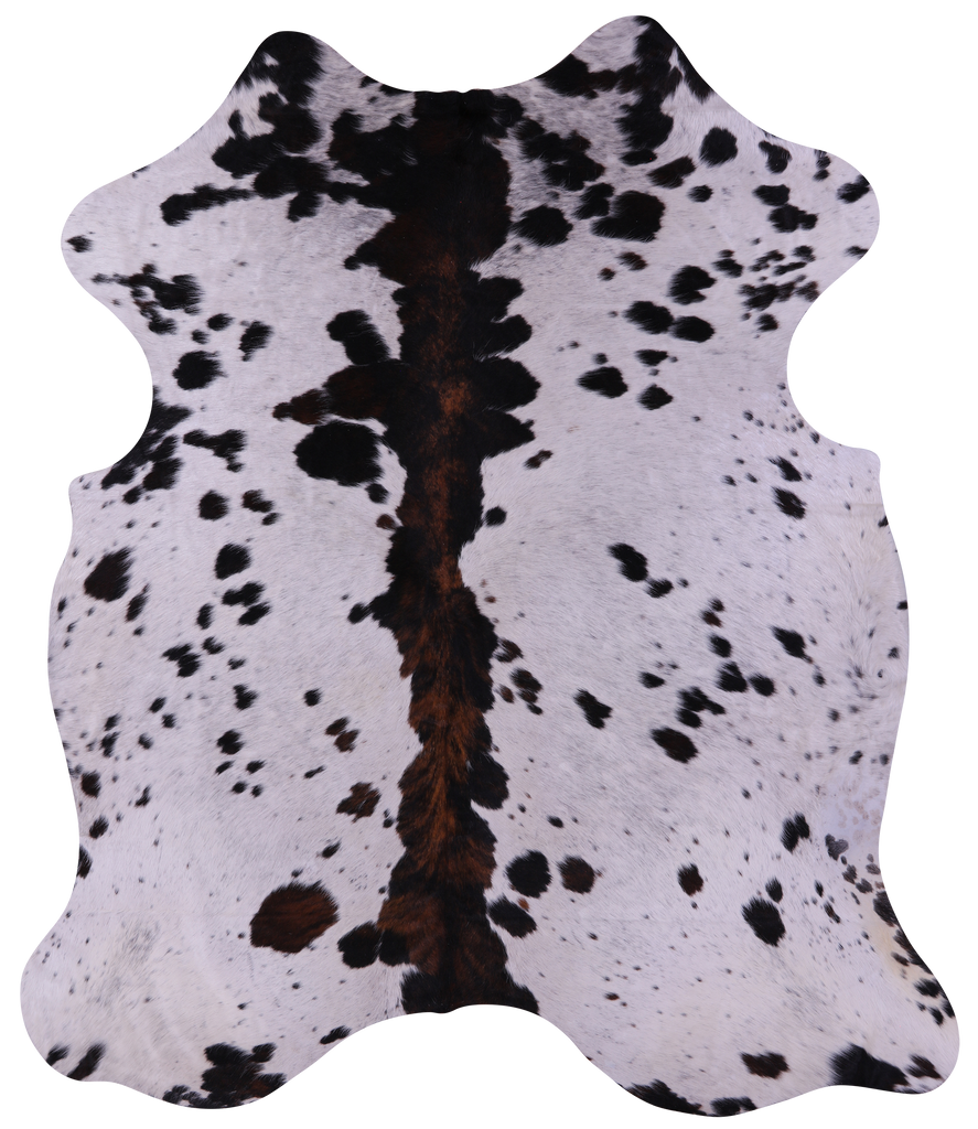 Salt & Pepper Natural Brown Cowhide Rug - X-Large 7'2"H x 6'1"W