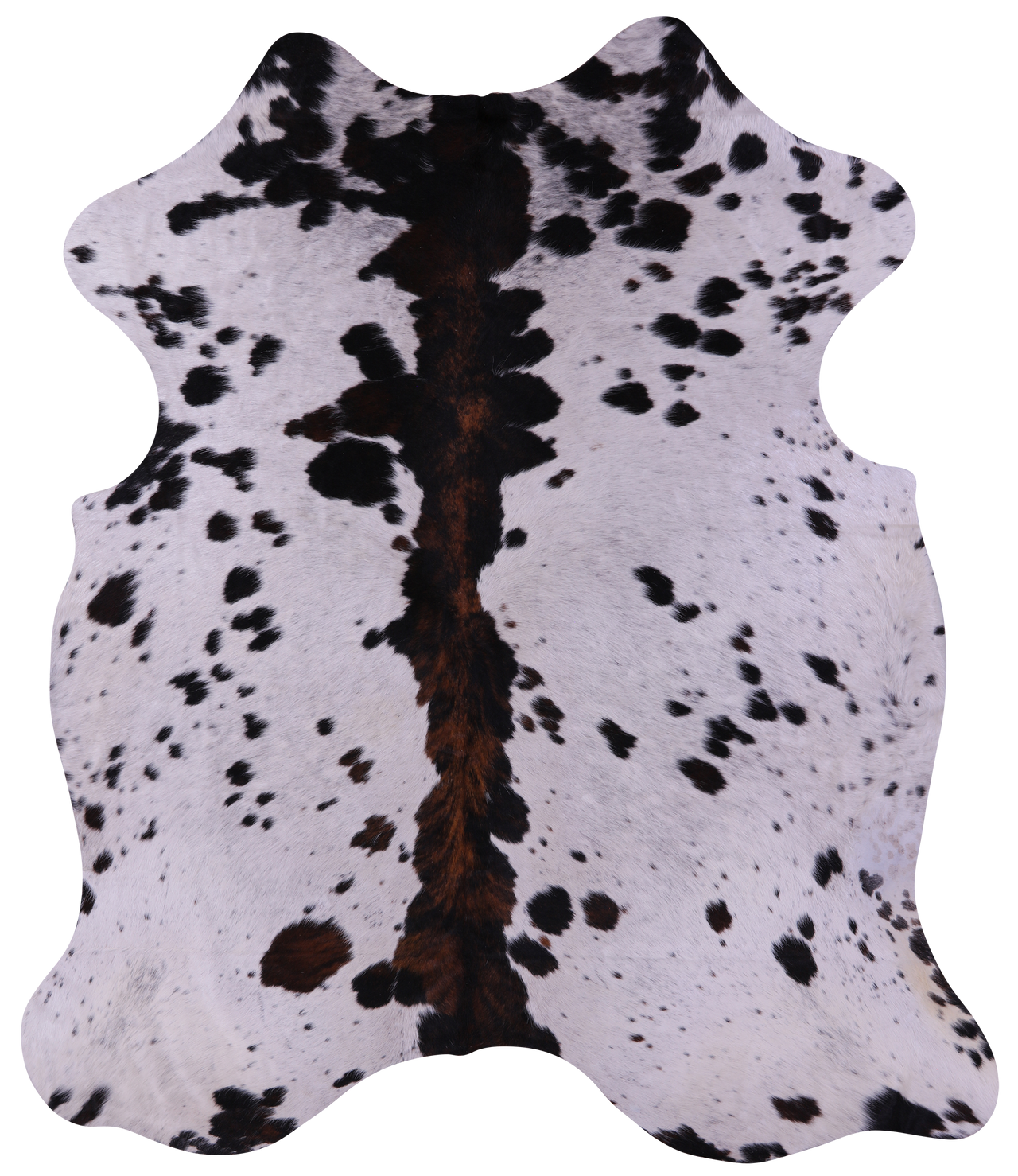 Salt & Pepper Natural Cowhide Rug - X-Large 7'2"H x 6'1"W