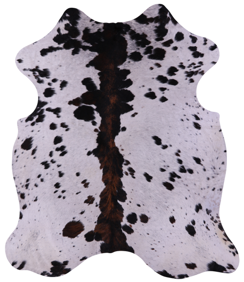 Salt & Pepper Natural Brown Cowhide Rug - X-Large 7'2
