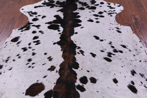 Salt & Pepper Natural Brown Cowhide Rug - X-Large 7'2