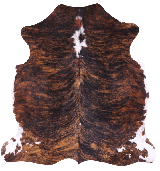 Brindle Natural Cowhide Rug - Medium 6'0"H x 5'6"W