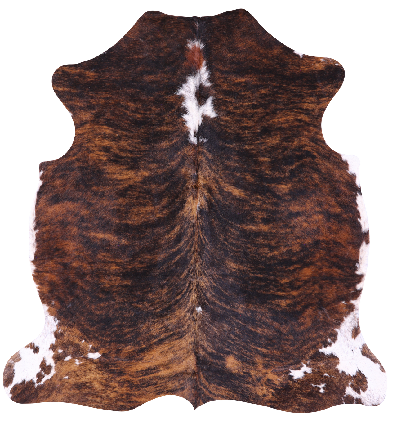 Brindle Natural Cowhide Rug - Medium 6'0"H x 5'6"W