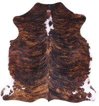 Thumbnail for Brindle Natural Cowhide Rug - Medium 6'0