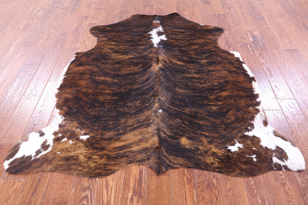 Brindle Natural Cowhide Rug - Medium 6'0"H x 5'6"W