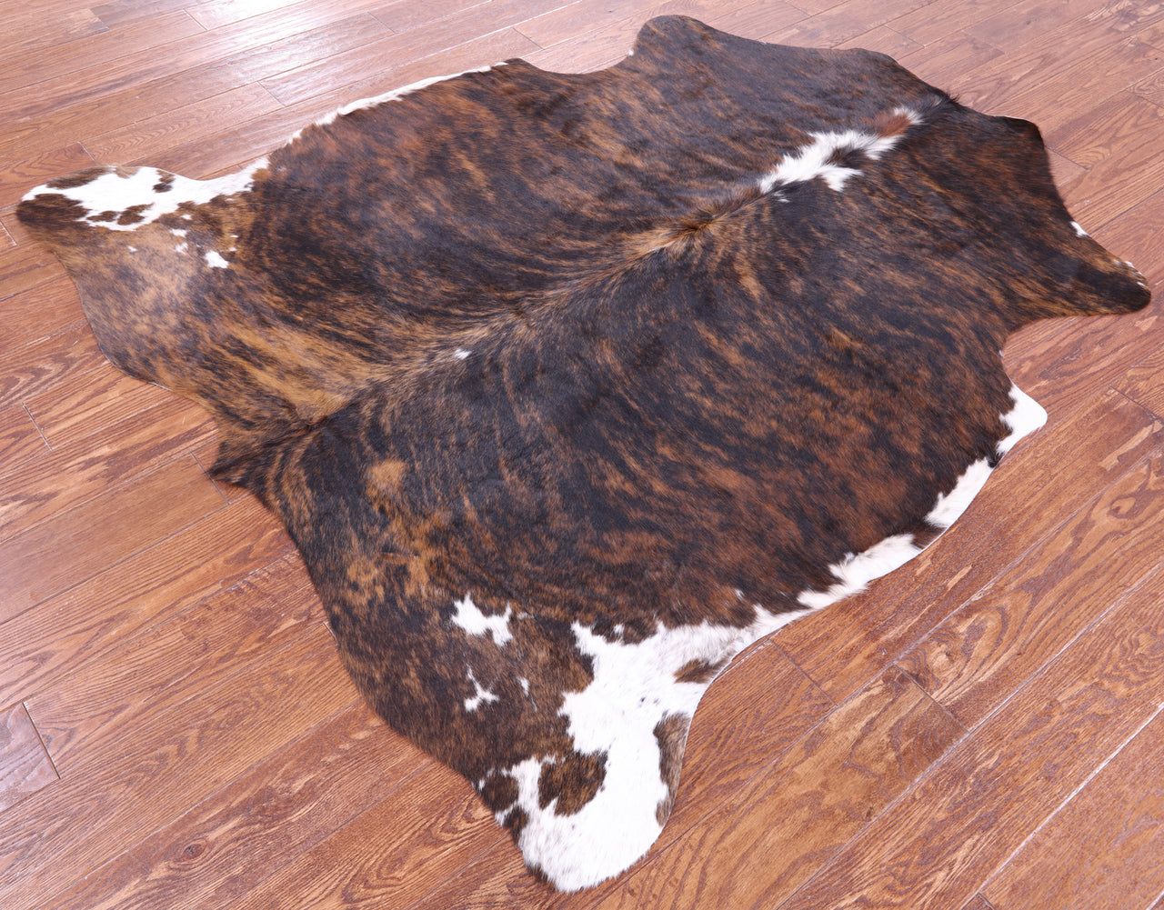 Brindle Natural Cowhide Rug - Medium 6'0"H x 5'6"W