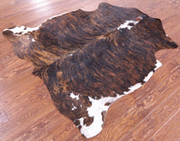 Thumbnail for Brindle Natural Cowhide Rug - Medium 6'0