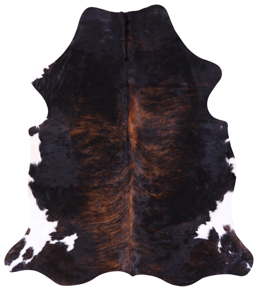 Dark Brindle Natural Cowhide Rug - X-Large 7'7"H x 6'7"W