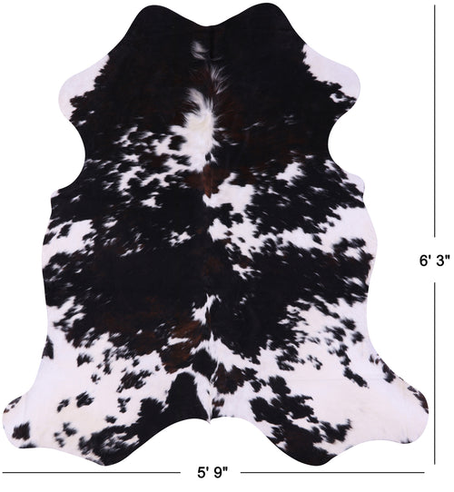 Tricolor Natural Cowhide Rug - Medium 6'3