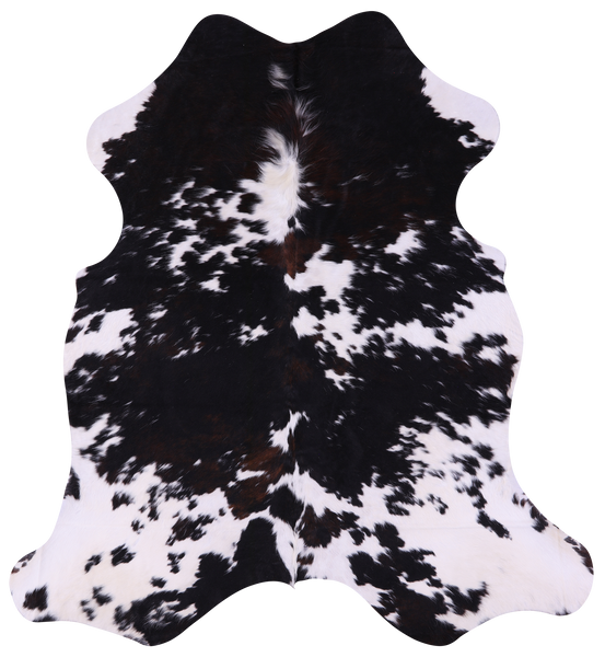 Tricolor Natural Cowhide Rug - Medium 6'3"H x 5'9"W