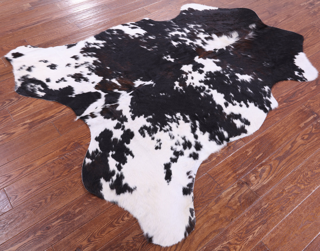 Tricolor Natural Cowhide Rug - Medium 6'3"H x 5'9"W