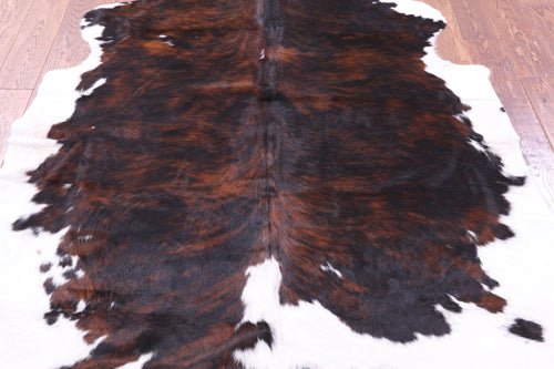 Tricolor Natural Cowhide Rug - Large 6'4