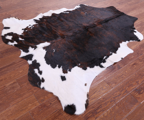 Tricolor Natural Cowhide Rug - Large 6'4