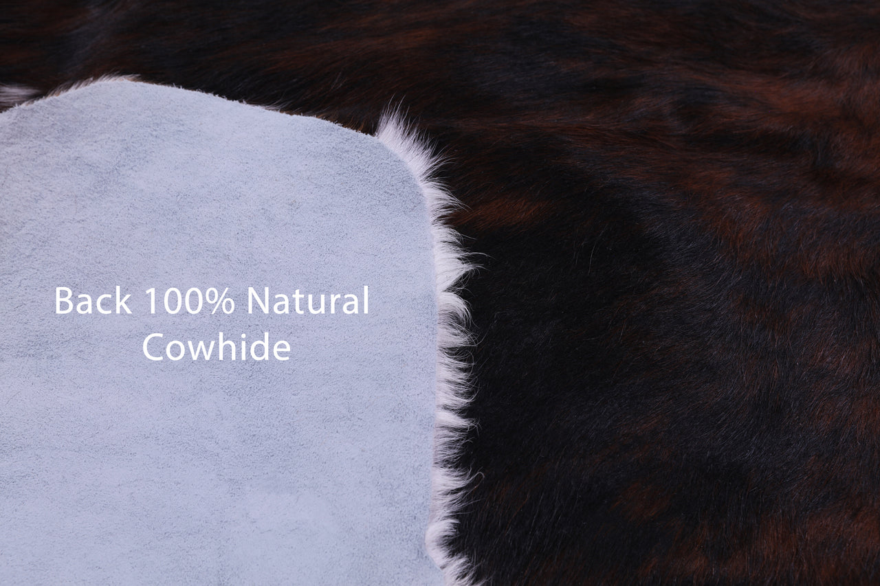 Tricolor Natural Cowhide Rug - Large 6'4"H x 6'0"W