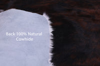 Thumbnail for Tricolor Natural Cowhide Rug - Large 6'4