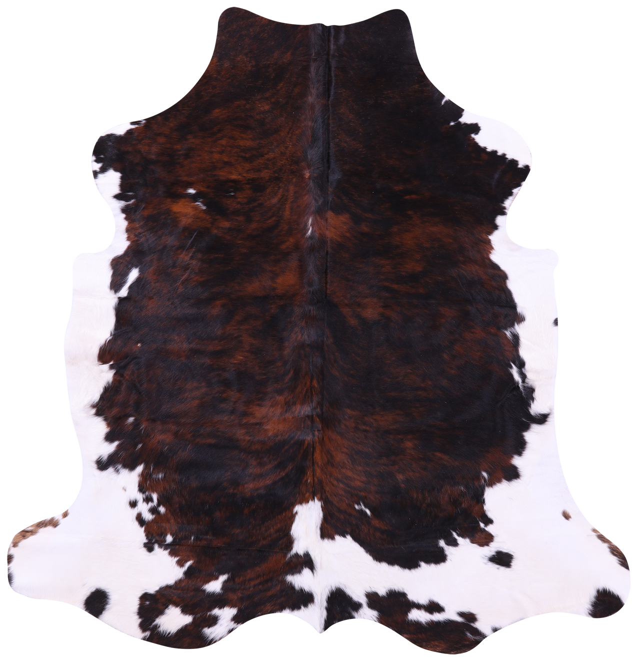 Tricolor Natural Cowhide Rug - Large 6'4"H x 6'0"W