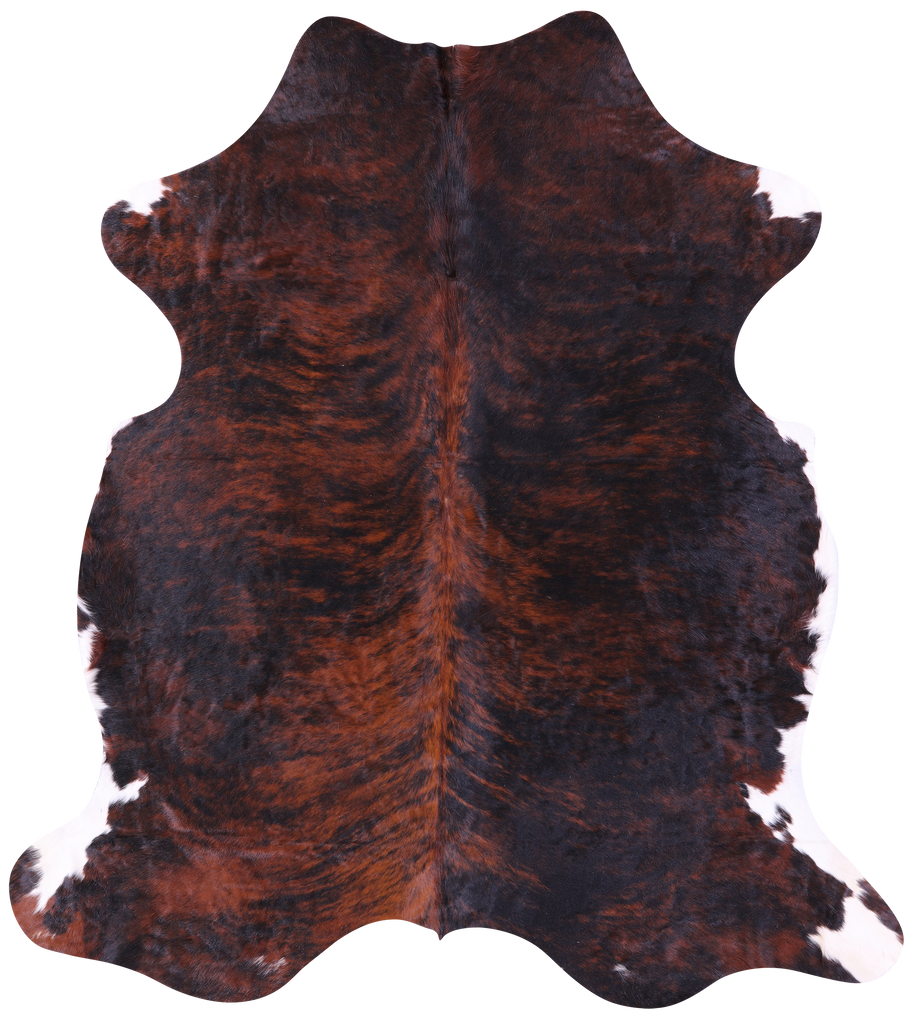 Dark Brindle Natural Cowhide Rug - X-Large 7'0"H x 6'4"W