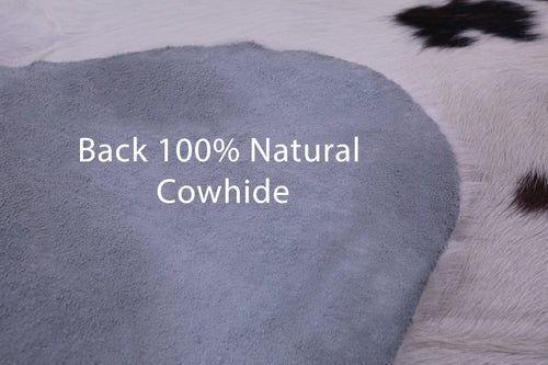 Brown & White Natural Cowhide Rug - Large 6'4