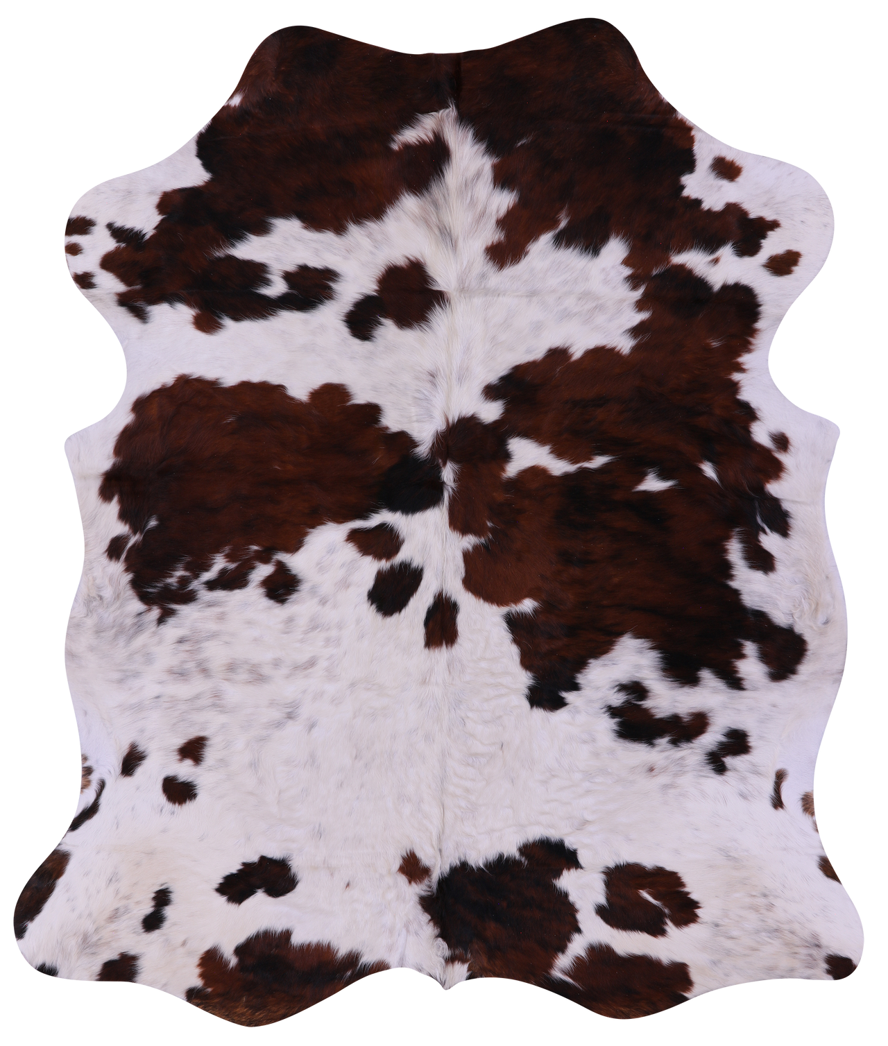 Tricolor Natural Cowhide Rug - X-Large 7'0"H x 5'10"W