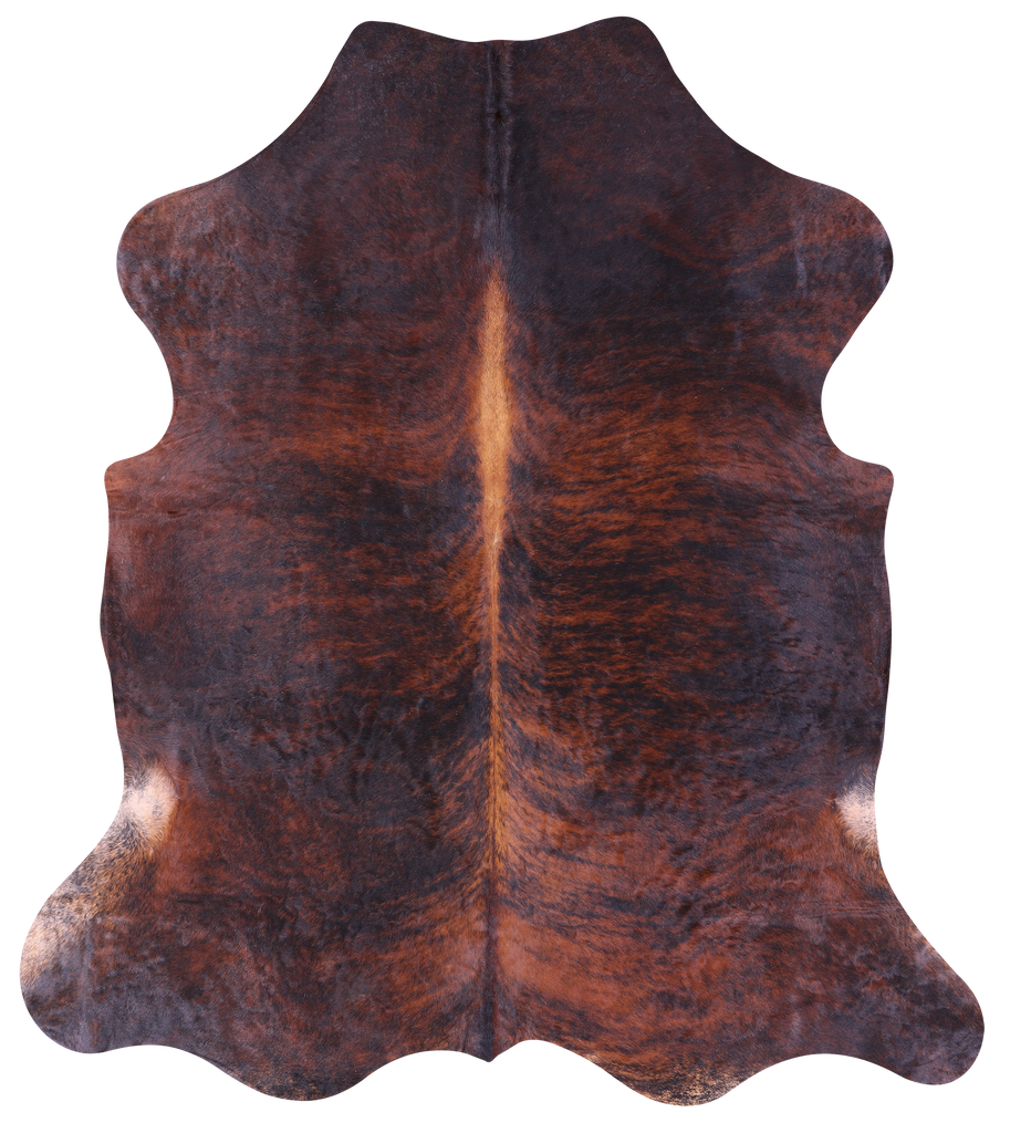 Dark Brindle Natural Cowhide Rug - X-Large 7'4"H x 6'6"W