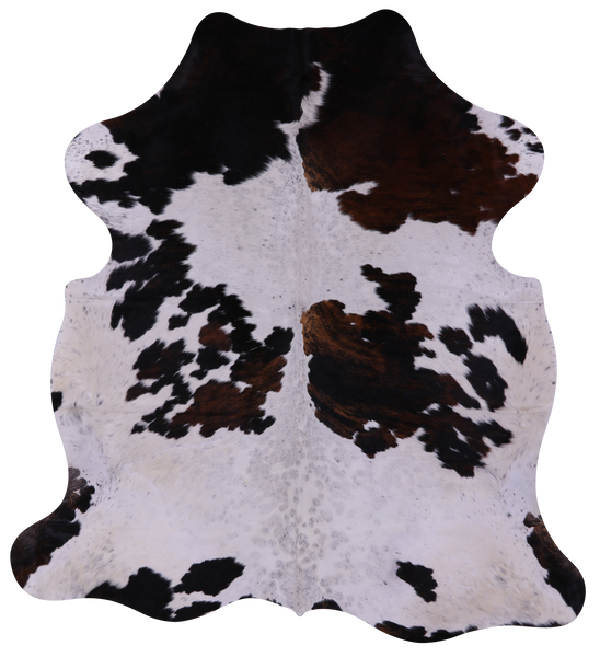 Tricolor Natural Cowhide Rug - Large 6'7"H x 6'0"W