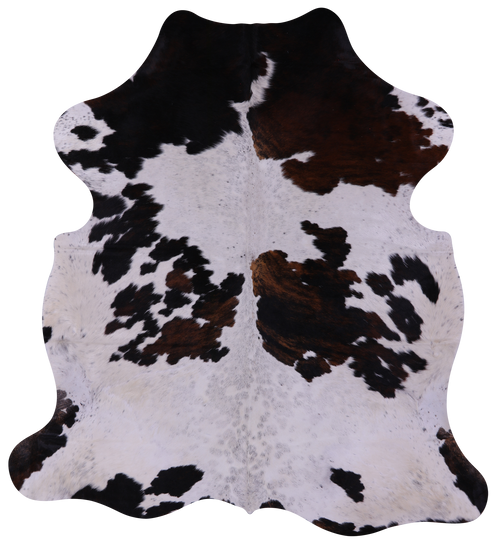 Tricolor Natural Cowhide Rug - Large 6'7