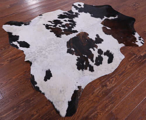 Tricolor Natural Cowhide Rug - Large 6'7