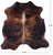 Dark Brindle Natural Cowhide Rug - Medium 6'0"H x 5'10"W