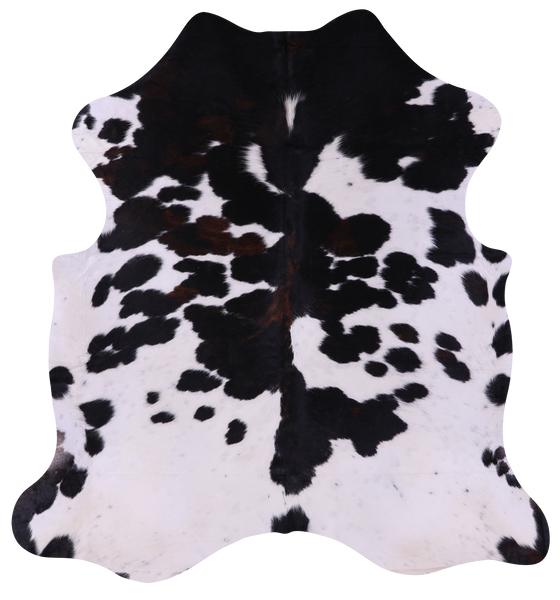 Tricolor Natural Cowhide Rug - Large 6'5"H x 5'11"W