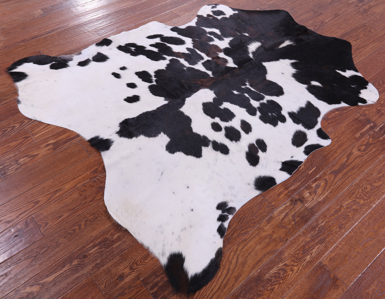 Tricolor Natural Cowhide Rug - Large 6'5"H x 5'11"W