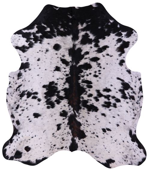 Black Salt & Pepper Natural Cowhide Rug - X-Large 7'7