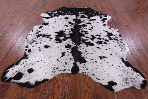 Black Salt & Pepper Natural Cowhide Rug - X-Large 7'7