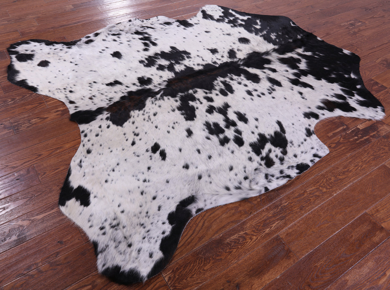 Salt & Pepper Natural Cowhide Rug - X-Large 7'7"H x 6'7"W