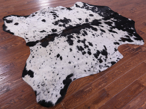 Black Salt & Pepper Natural Cowhide Rug - X-Large 7'7