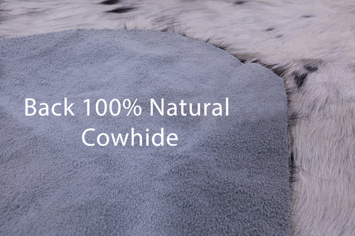 Black Salt & Pepper Natural Cowhide Rug - X-Large 7'7