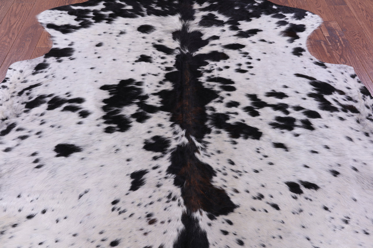 Salt & Pepper Natural Cowhide Rug - X-Large 7'7"H x 6'7"W