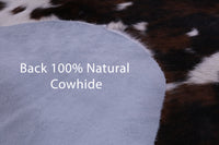 Thumbnail for Tricolor Natural Cowhide Rug - Medium 6'2