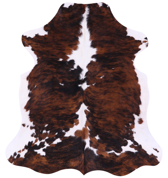 Tricolor Natural Cowhide Rug - Medium 6'2"H x 5'5"W